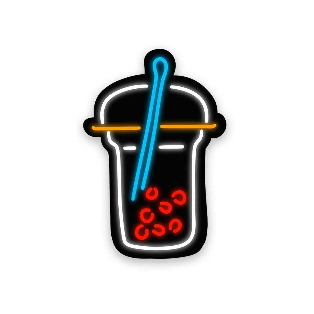 Neon Latte Sticker - Stickers | STICK IT UP