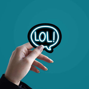 Neon LOL Sticker waterproof vinyl decal for laptop, bike, car & bottle
