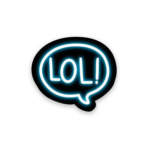 Neon LOL Sticker waterproof vinyl decal for laptop, bike, car & bottle