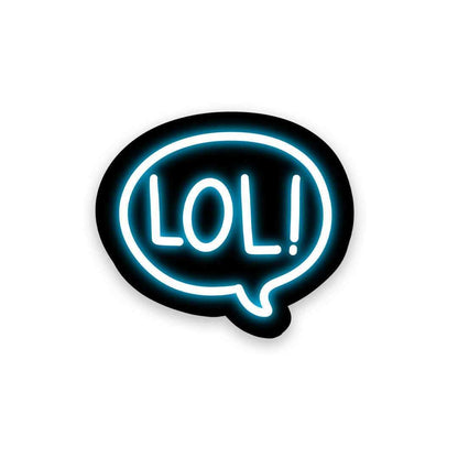 Neon LOL Sticker waterproof vinyl decal for laptop, bike, car & bottle