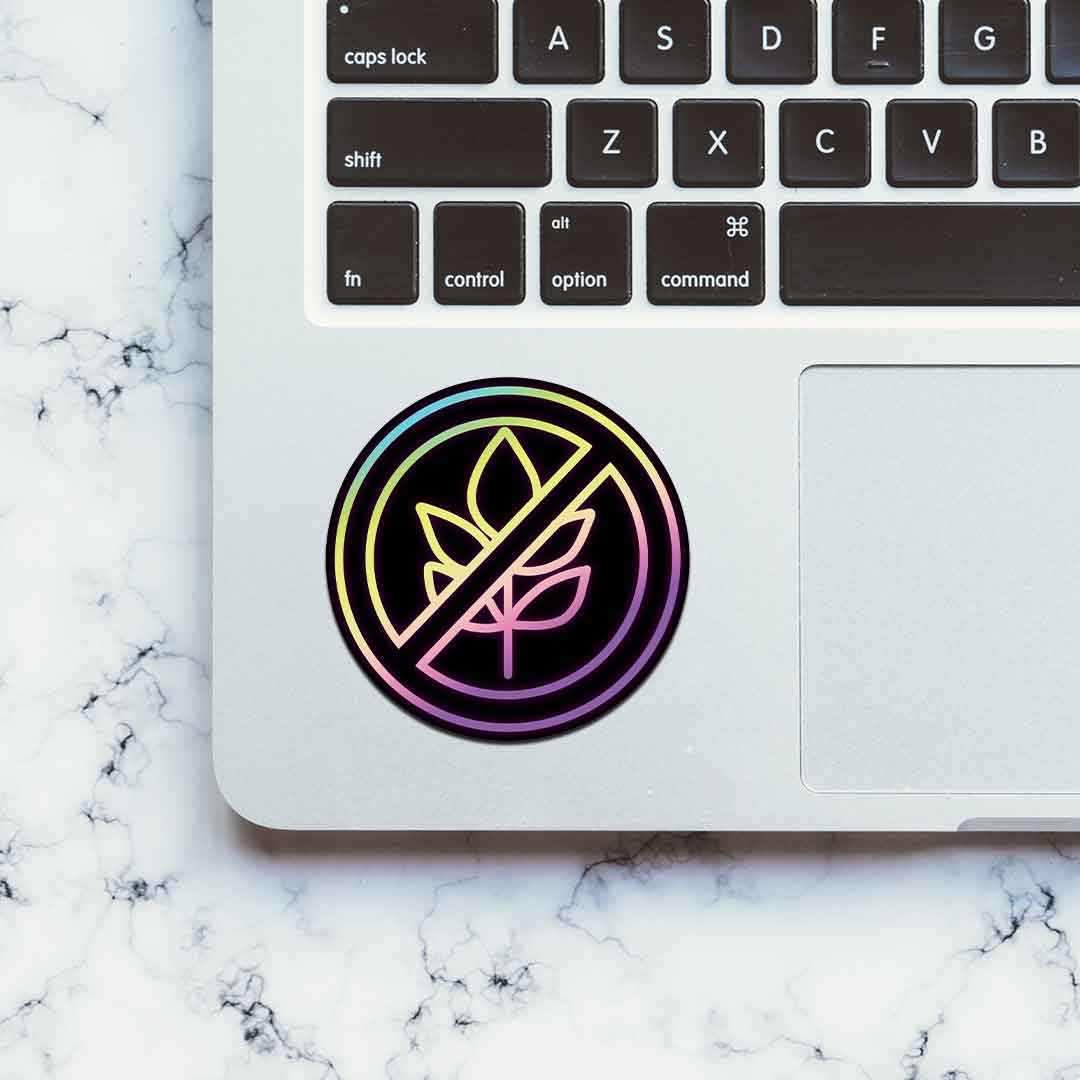 Neon No weed Sticker waterproof vinyl decal for laptop, bike, car & bottle
