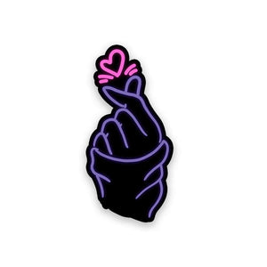 Neon Oppa Saranghae Sticker waterproof vinyl decal for laptop, bike, car & bottle