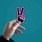Neon Peace Sticker waterproof vinyl decal for laptop, bike, car & bottle