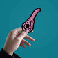 Neon Pink guitar Sticker waterproof vinyl decal for laptop, bike, car & bottle