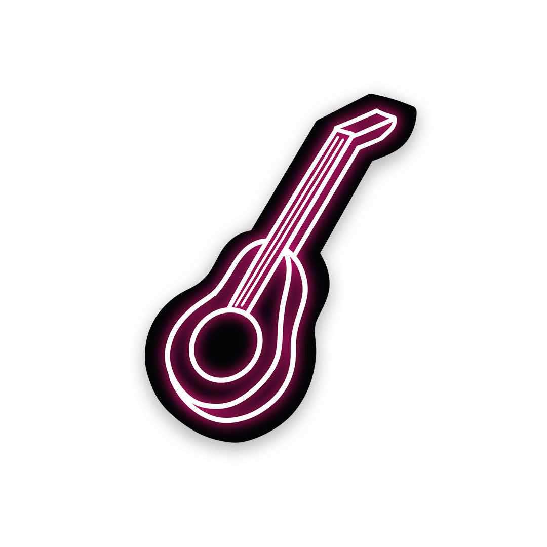 Neon Pink guitar Sticker - Stickers | STICK IT UP