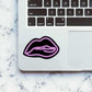 Neon Pink kiss Sticker waterproof vinyl decal for laptop, bike, car & bottle