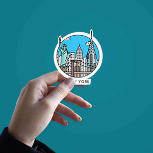 Newyork Sticker waterproof vinyl decal for laptop, bike, car & bottle