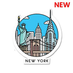 Newyork Sticker waterproof vinyl decal for laptop, bike, car & bottle