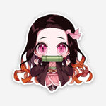 Nezuko Chan sticker waterproof vinyl decal for laptop, bike, car & bottle