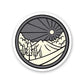 Night Mountain Sticker waterproof vinyl decal for laptop, bike, car & bottle