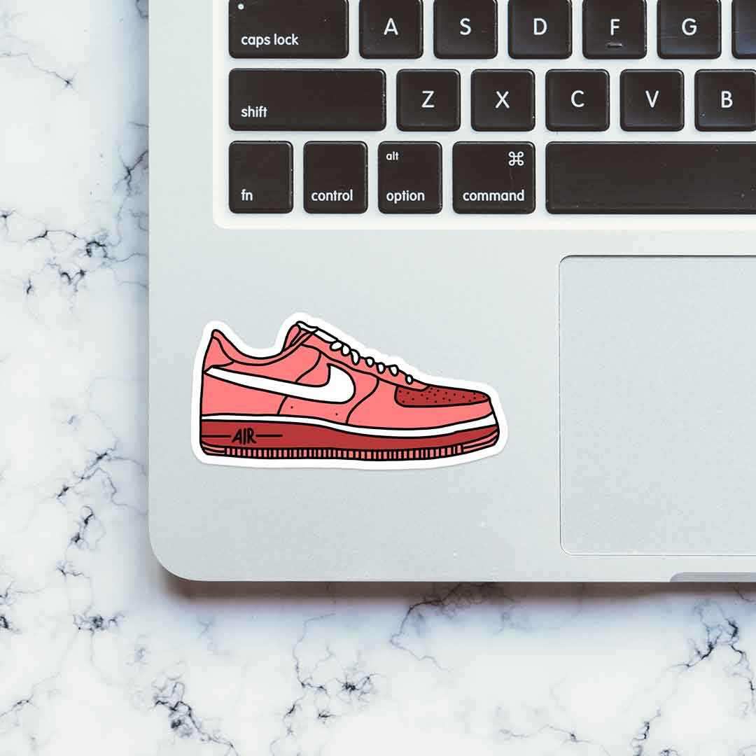 Air Shoe Pink sticker waterproof vinyl decal for laptop, bike, car & bottle