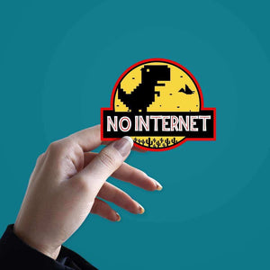 No Internet Sticker waterproof vinyl decal for laptop, bike, car & bottle