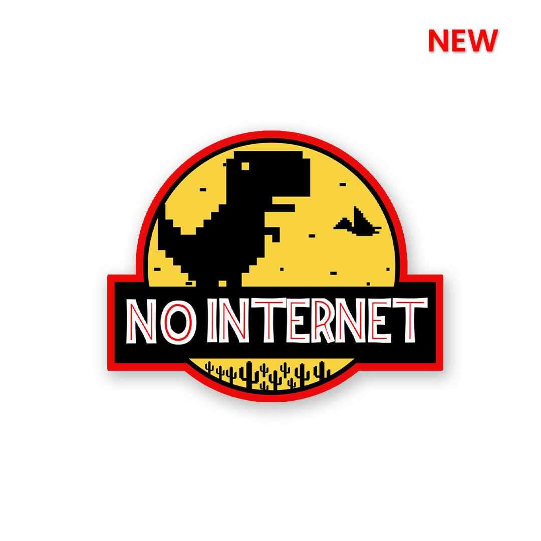 No Internet Sticker waterproof vinyl decal for laptop, bike, car & bottle