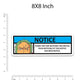 Notice Bumper Sticker waterproof vinyl decal for laptop, bike, car & bottle