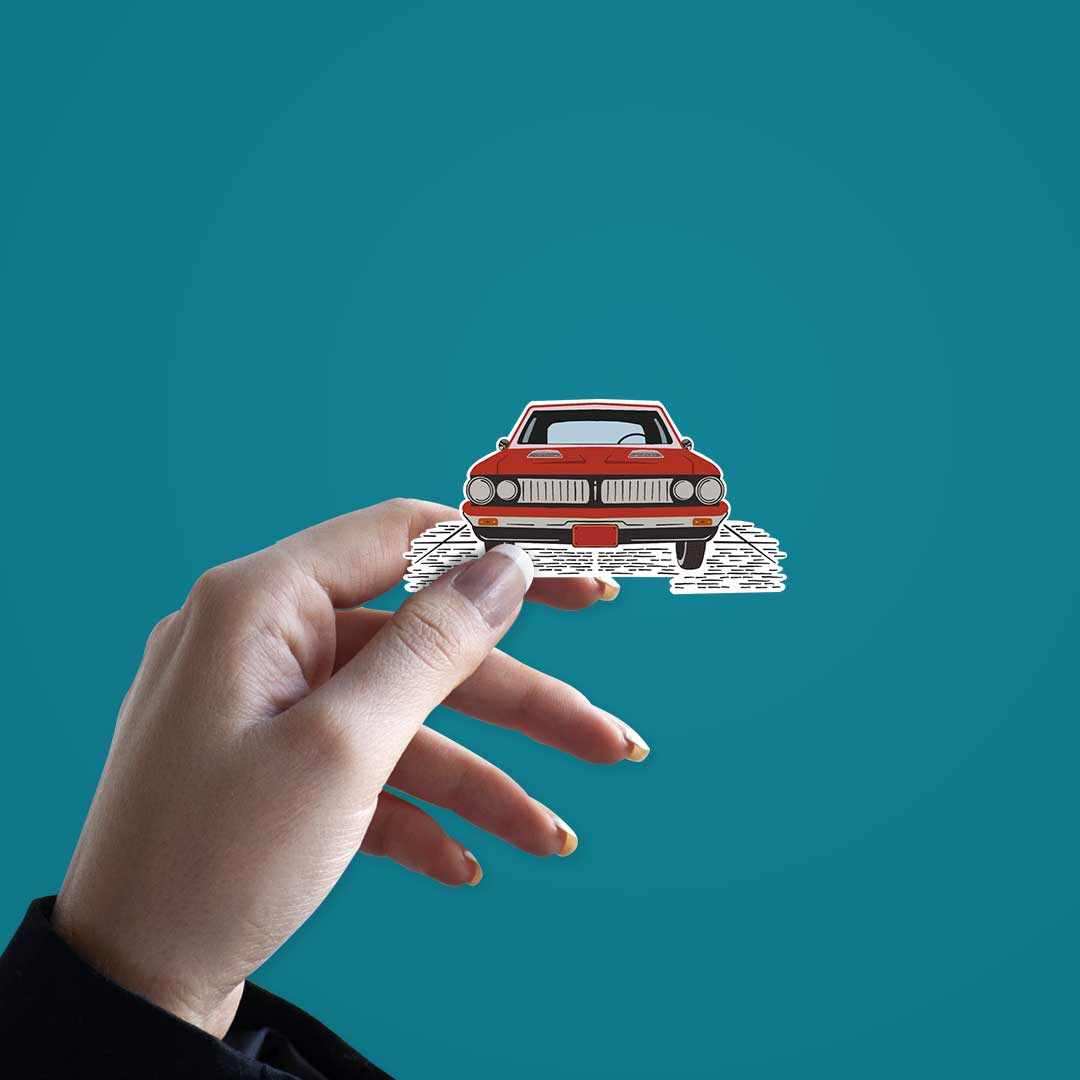 Old Muscle Sticker waterproof vinyl decal for laptop, bike, car & bottle