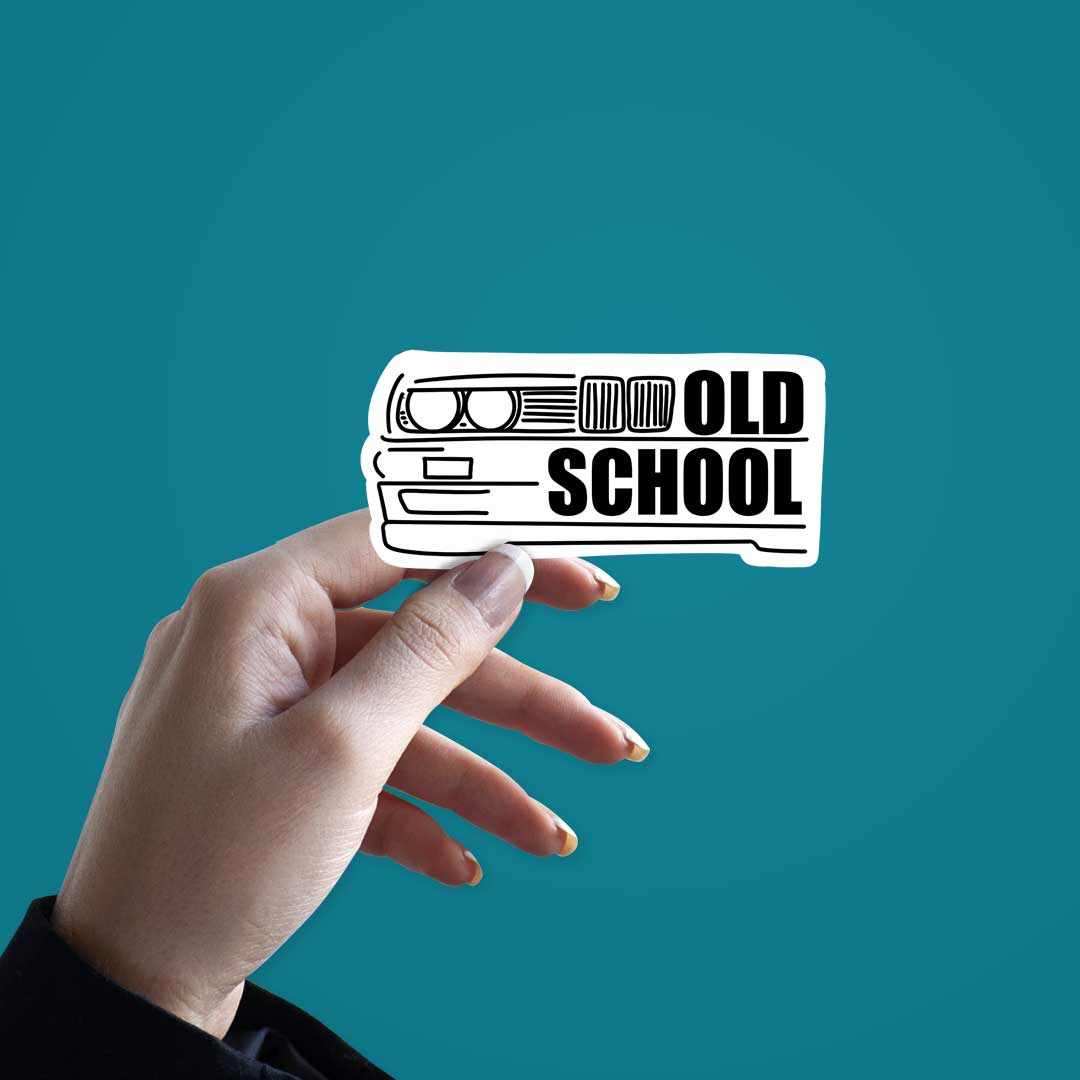 OLD SCHOOL Sticker waterproof vinyl decal for laptop, bike, car & bottle