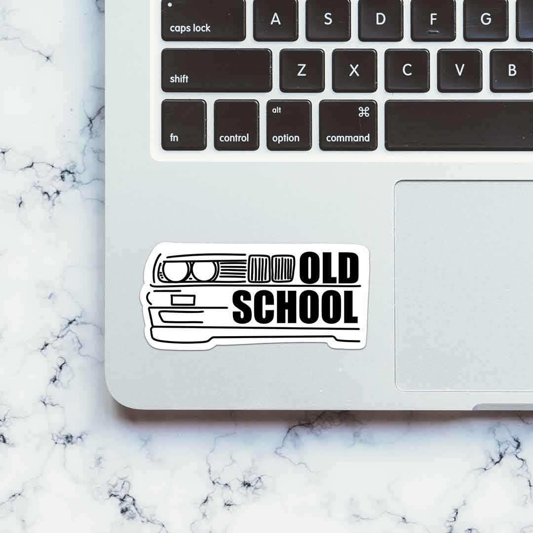 OLD SCHOOL Sticker waterproof vinyl decal for laptop, bike, car & bottle