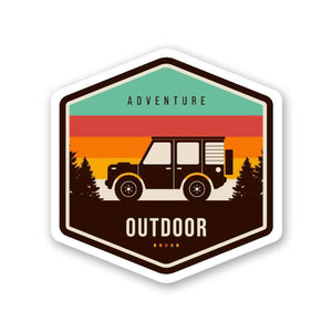 OUTDOOR RIDE Sticker waterproof vinyl decal for laptop, bike, car & bottle