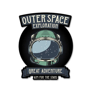 Outer Space Sticker waterproof vinyl decal for laptop, bike, car & bottle