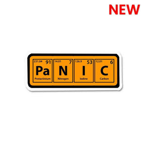 Pa N I C Sticker waterproof vinyl decal for laptop, bike, car & bottle