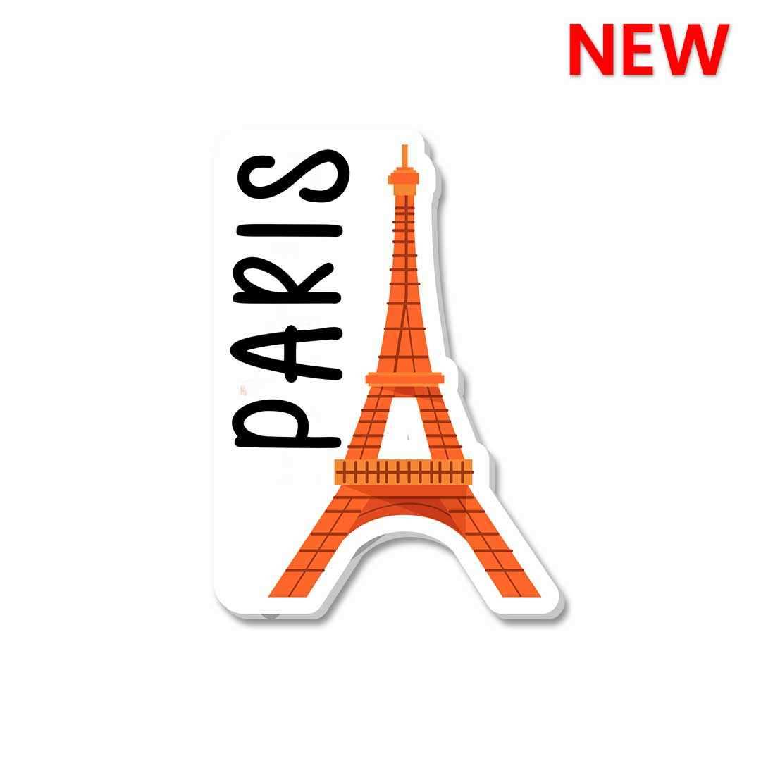 Paris Sticker waterproof vinyl decal for laptop, bike, car & bottle