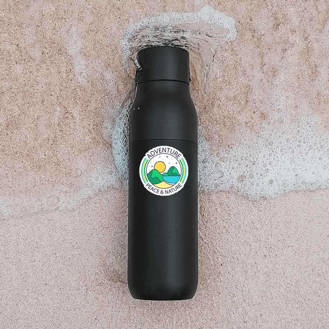Peace and Nature Sticker waterproof vinyl decal for laptop, bike, car & bottle