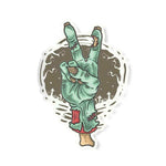 Peace out - Zombie Sticker waterproof vinyl decal for laptop, bike, car & bottle