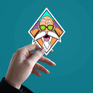 Pervy Master Roshi Sticker waterproof vinyl decal for laptop, bike, car & bottle