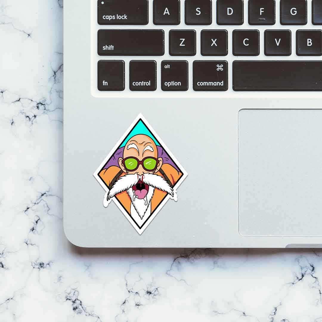 Pervy Master Roshi Sticker waterproof vinyl decal for laptop, bike, car & bottle