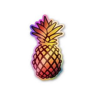 Pineapple Holographic Stickers waterproof vinyl decal for laptop, bike, car & bottle