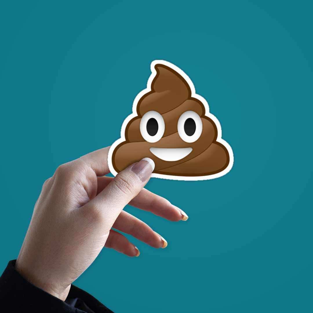 Poomoji Sticker waterproof vinyl decal for laptop, bike, car & bottle