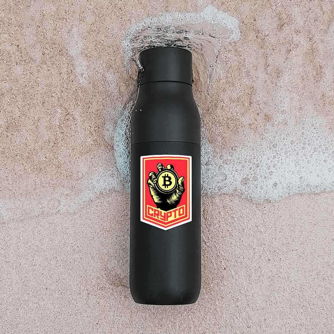 Power of Crypto Sticker waterproof vinyl decal for laptop, bike, car & bottle