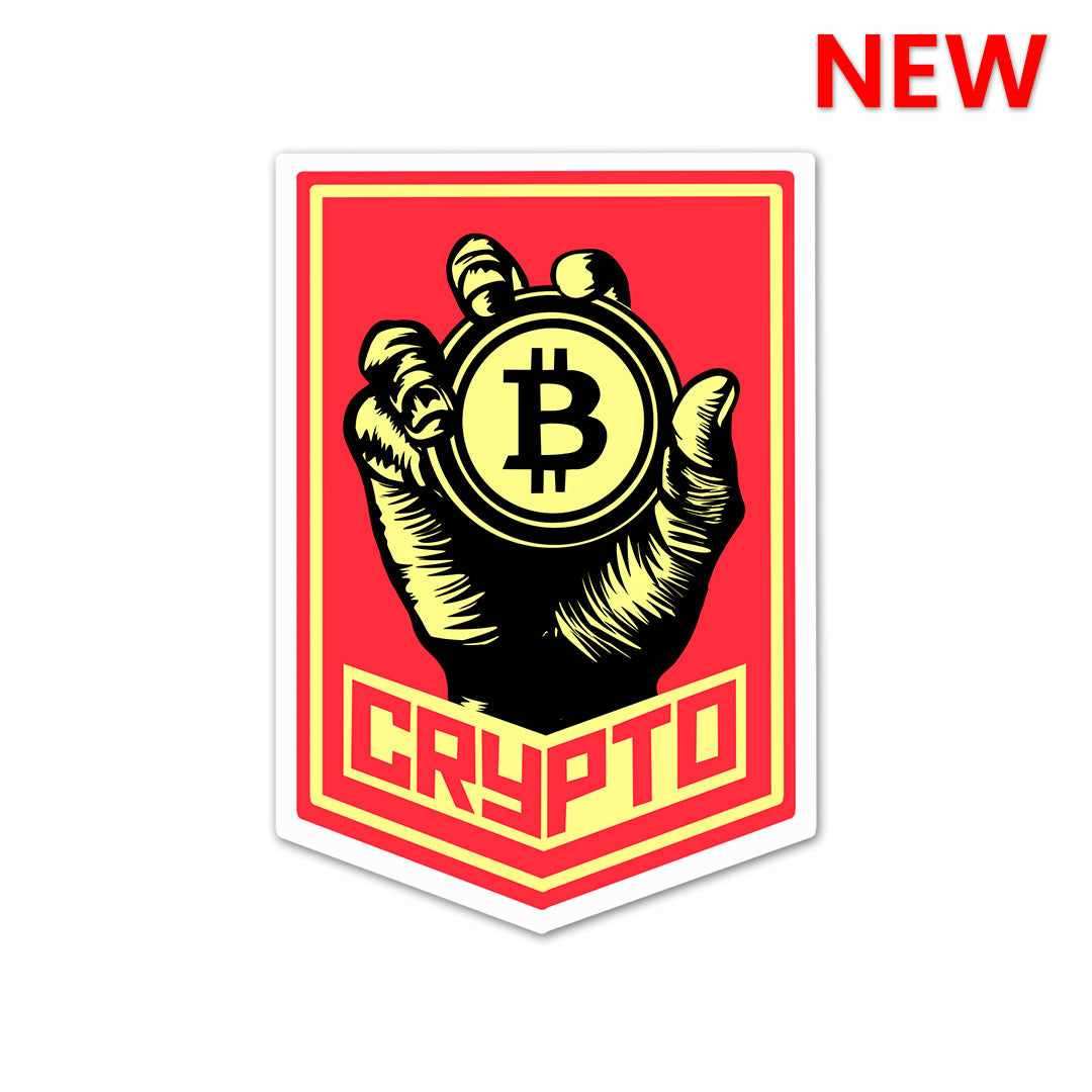 Power of Crypto Sticker waterproof vinyl decal for laptop, bike, car & bottle