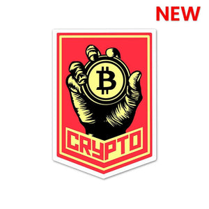 Power of Crypto Sticker waterproof vinyl decal for laptop, bike, car & bottle