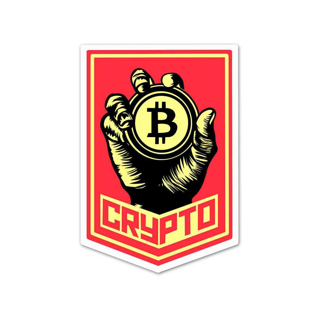 Power of Crypto Sticker waterproof vinyl decal for laptop, bike, car & bottle