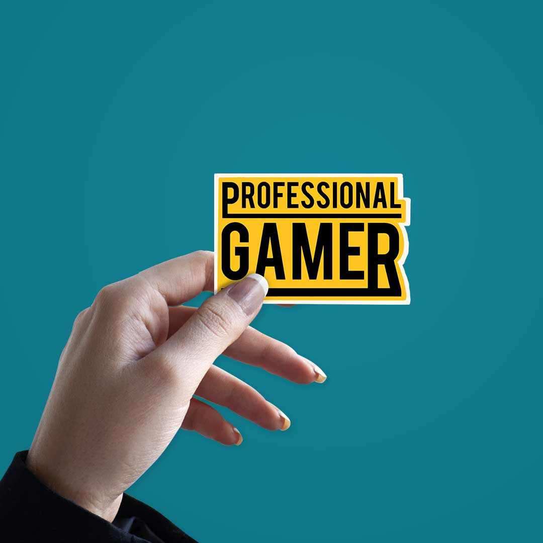 Professional Gamer Sticker waterproof vinyl decal for laptop, bike, car & bottle