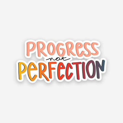 Progress Perfection sticker waterproof vinyl decal for laptop, bike, car & bottle