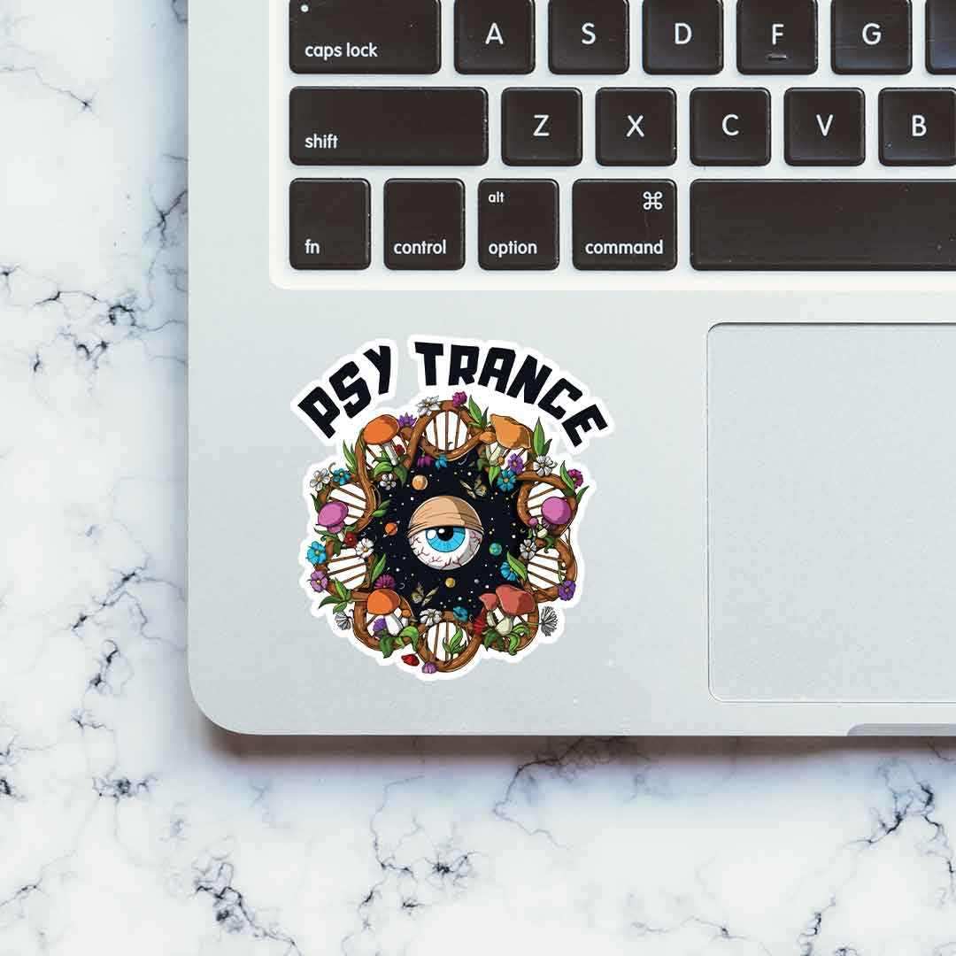PSY TRANCE sticker waterproof vinyl decal for laptop, bike, car & bottle