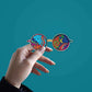 Psychedelic glasses Sticker waterproof vinyl decal for laptop, bike, car & bottle