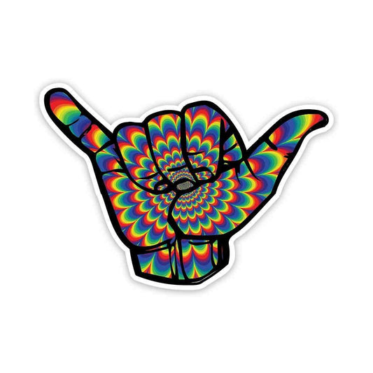 Psychedelic Hand Sign Sticker - STICK IT UP