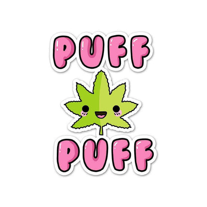 Puff Puff Weed - Weed Sticker waterproof vinyl decal for laptop, bike, car & bottle