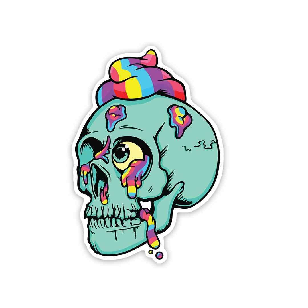 Rainbow Skull Sticker - Stickers | STICK IT UP