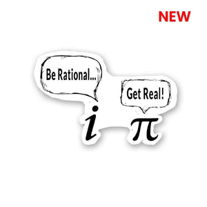 Rational VS Real Sticker waterproof vinyl decal for laptop, bike, car & bottle