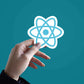 React Sticker waterproof vinyl decal for laptop, bike, car & bottle