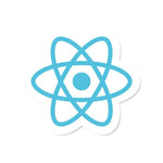 React Sticker waterproof vinyl decal for laptop, bike, car & bottle