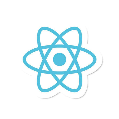 React Sticker waterproof vinyl decal for laptop, bike, car & bottle