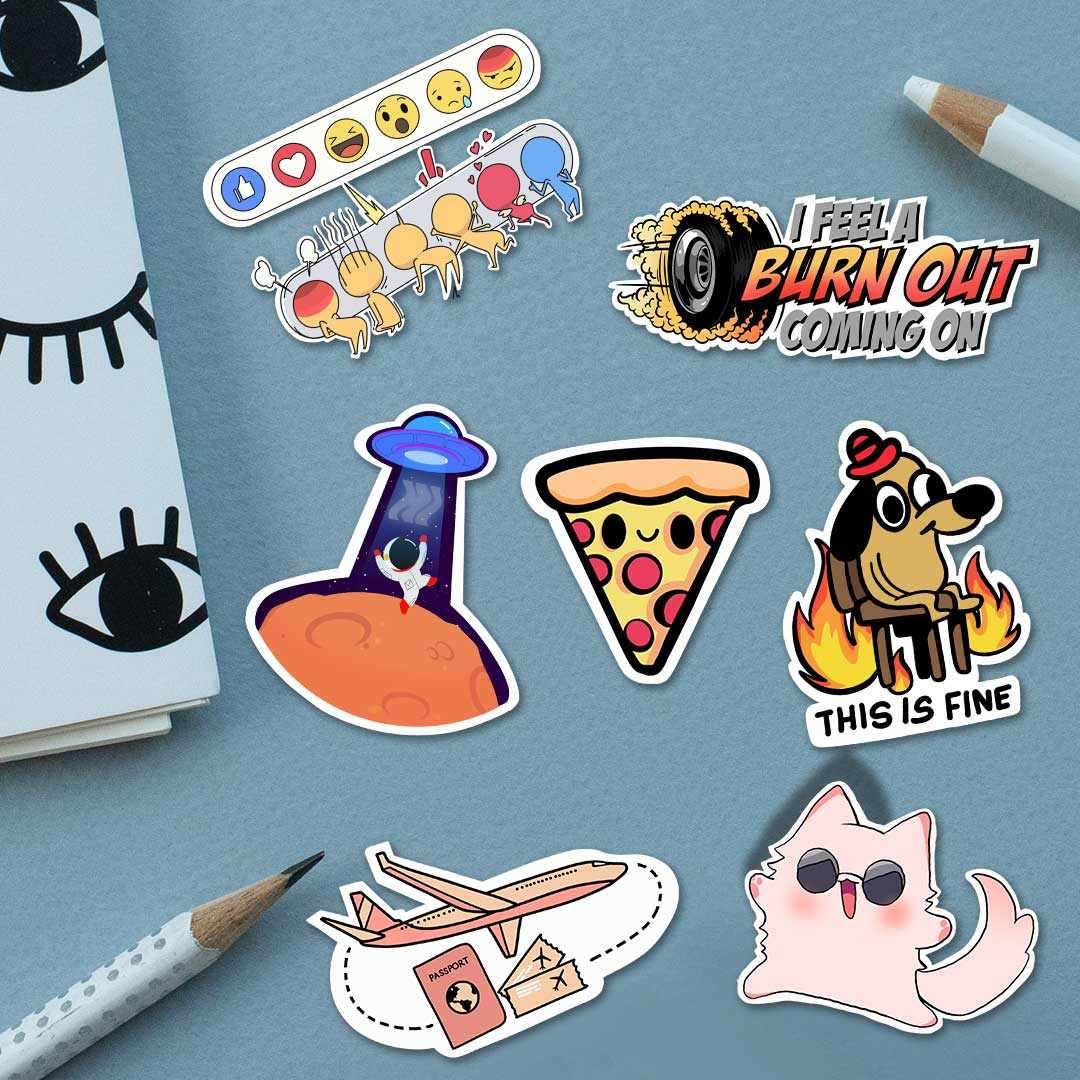 Reflective Sticker Pack [15 Sticker] waterproof vinyl decal for laptop, bike, car & bottle