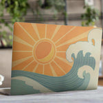 Retro Tides Laptop Skin waterproof vinyl decal for laptop, bike, car & bottle