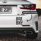 Ride Bike Bumper Sticker waterproof vinyl decal for laptop, bike, car & bottle