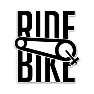 Ride Bike Bumper Sticker waterproof vinyl decal for laptop, bike, car & bottle